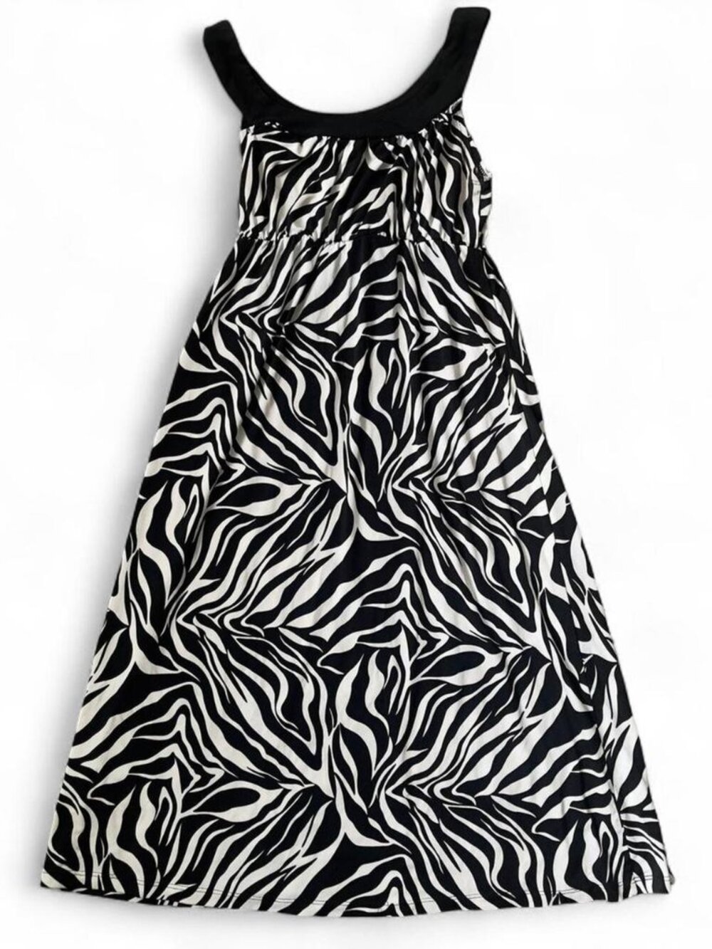 Route 66 black and white zebra print dress Size S #retro #animalprint